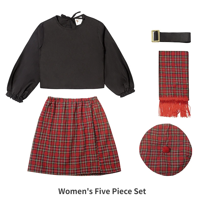 סט ילדה סקוטית מסורתית