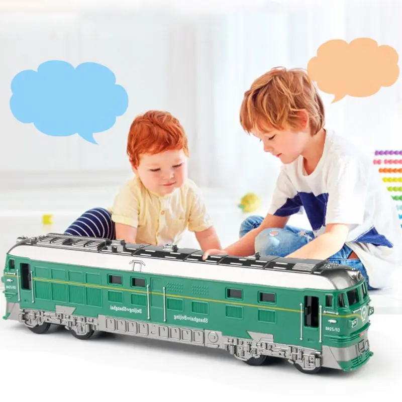 1:87 Alloy Train Toy for Boys/Girls DIY Toy Training Birthday Gifts for Kids 6-8 Transportation Knowledge Toy