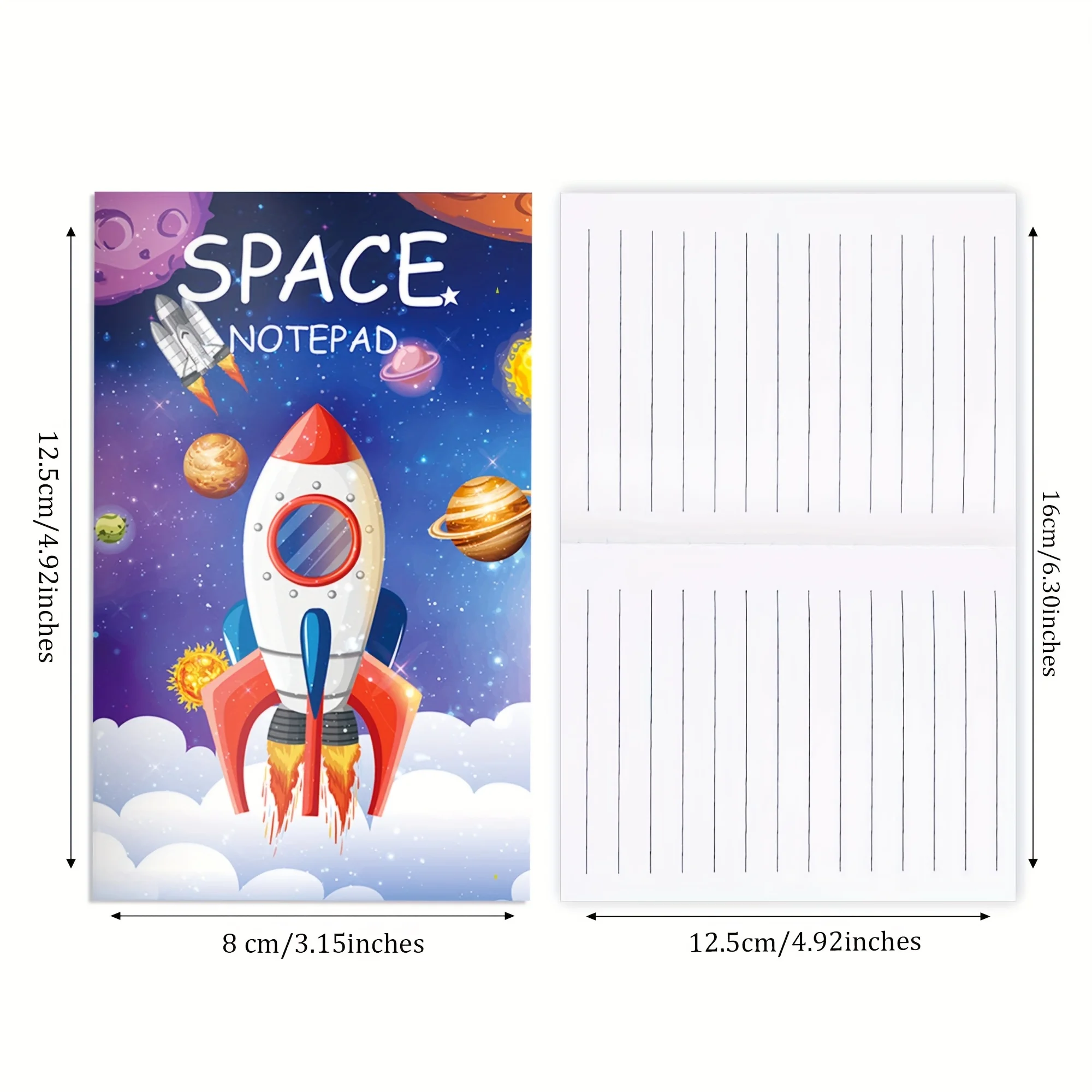 6/12 Pcs Astronaut Themed Mini Notebook, Suitable For School, Office, Home, Parties, Events Holidays Surprises Practical Gifts