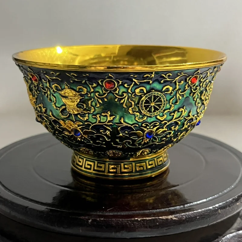 Made in Years of Qian Long Emperor of Qing Dynasty Boutique Hand Painting Gem Bowl Early Home Decoration Antique Collection