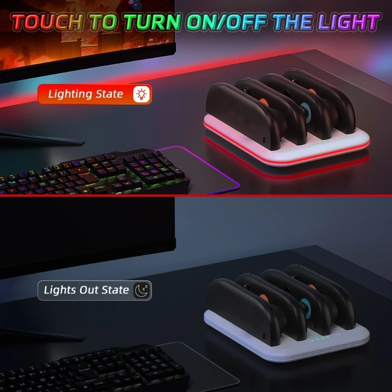 Q5WA Charging Base Rack para controladores simultâneos 4 distribuição corrente inteligente e iluminação