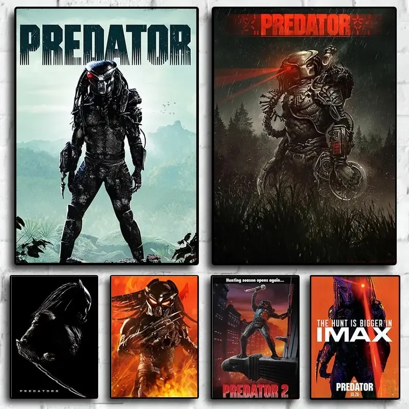 The Predator Poster Retro Hot Classic Horror Movie Pictures Canvas Wall Art Quality Painting for Living Room Home Decor