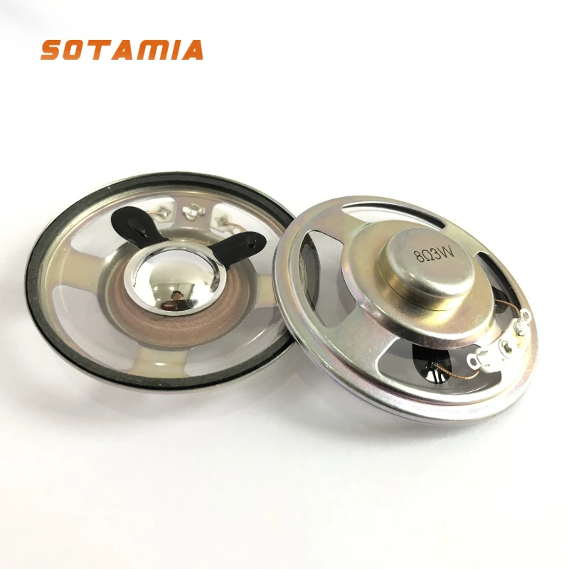 SOTAMIA 2 uds 57mm altavoz impermeable transparente de frecuencia completa 4/8 Ohm 3W polarización magnética interna de hierro frecuencia media y alta