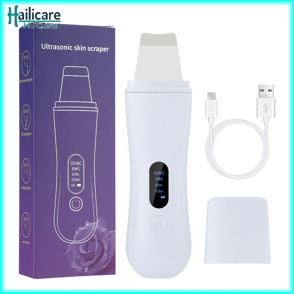 Épurateur de visage à ultrasons Machine à éplucher le visage en profondeur épurateur de peau à ultrasons dissolvant de points noirs épurateur de nettoyage du visage des pores d'acné