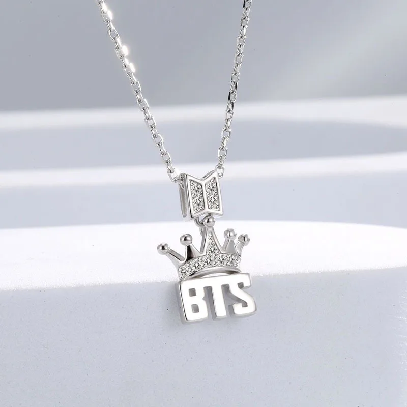 BT21 Schlüsselbeinkette Ami Stick Schmuck Mode Krone Support Peripherie-Schlüsselbeinkette Schulter-Geschenk