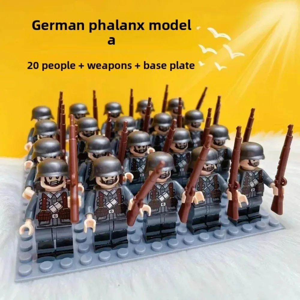 

2026 new World War II building blocks mini humanoid doll ghost warrior cartoon toy birthday Surprise ornaments gift