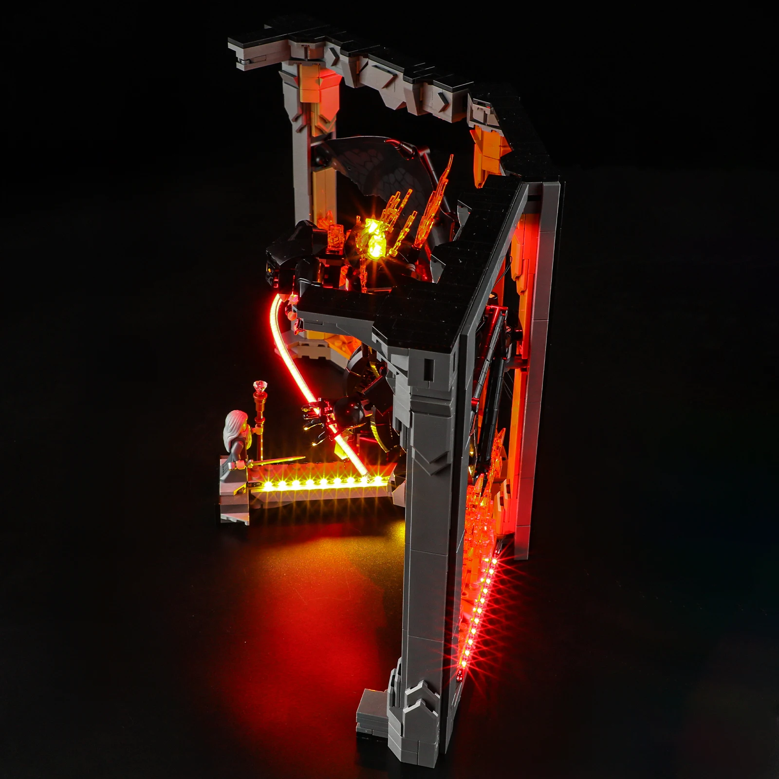 Lighting Set For LEGO Balrog Book Nook Lord of the Rings RC Version Not Include Building Block (Only Led Light Kit)