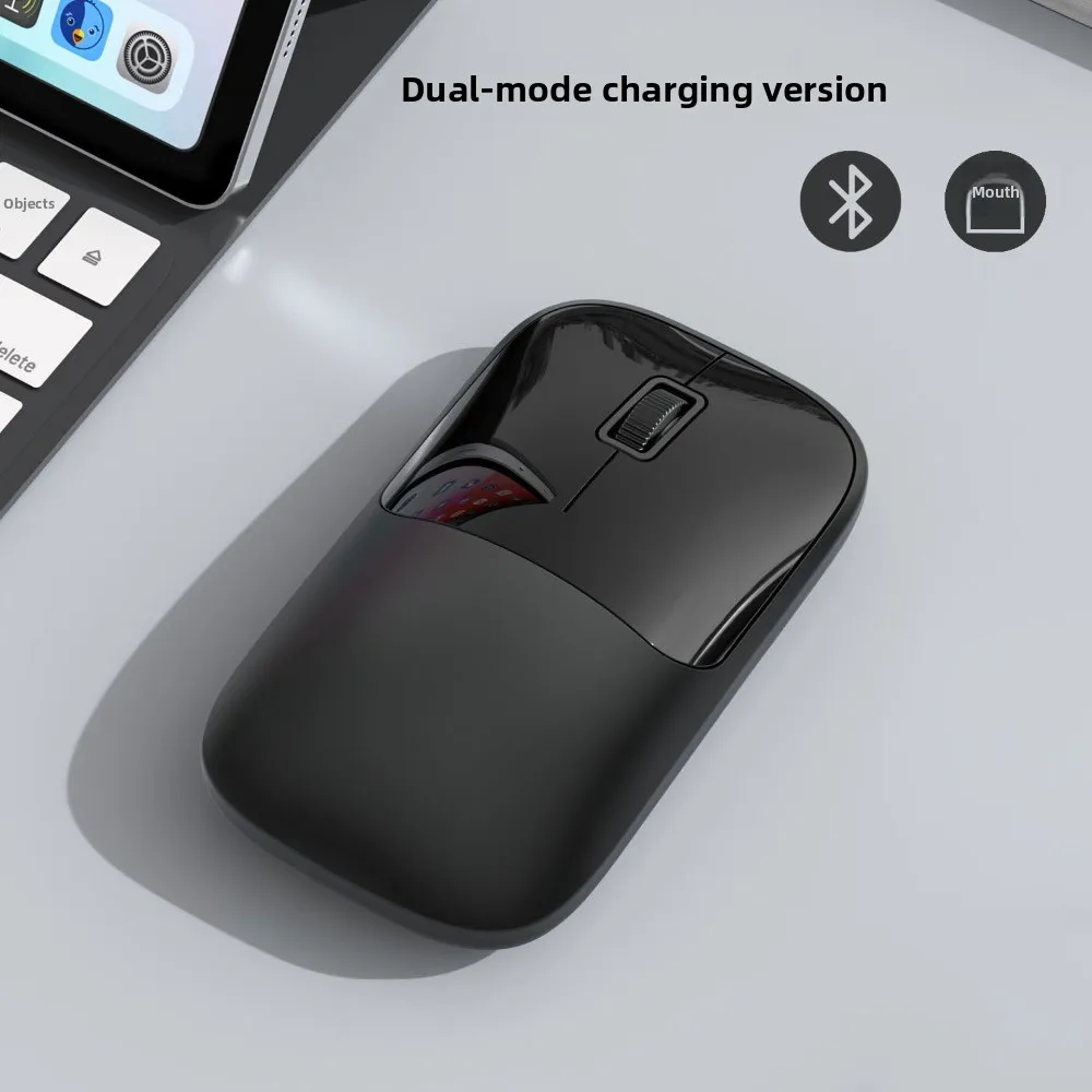 

Dual-Mode Laptop Wireless Mouse Portable Silent 2.4G Bluetooth Cordless Mouse USB Receiver Ergonomic