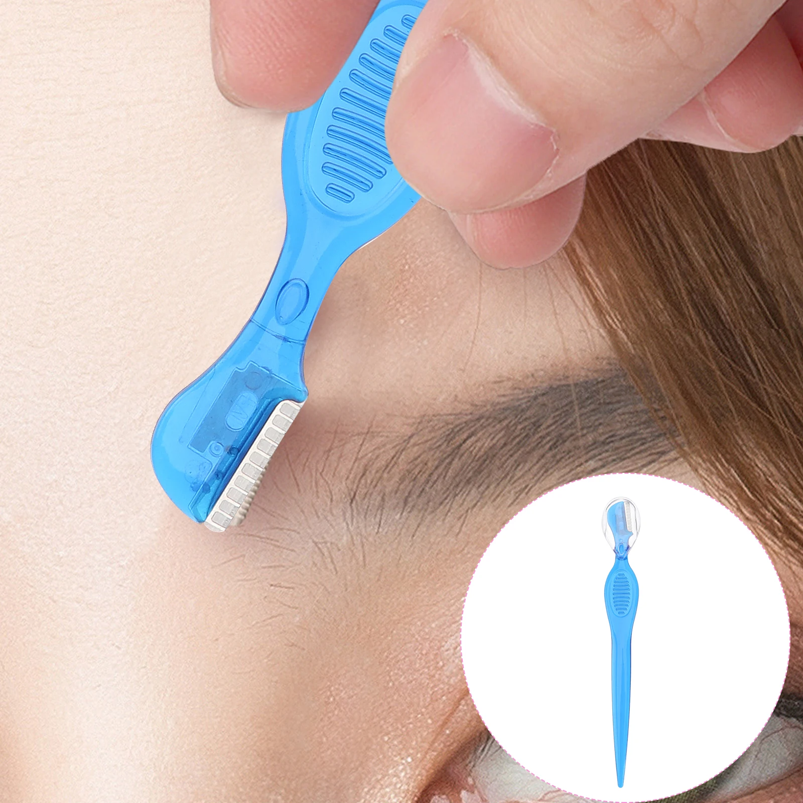 Rasoio per sopracciglia in acciaio inossidabile per donne Ragazze Strumento per la depilazione del viso liscio Shaper per sopracciglia portatile sottile Facile da maneggiare Senza dolore