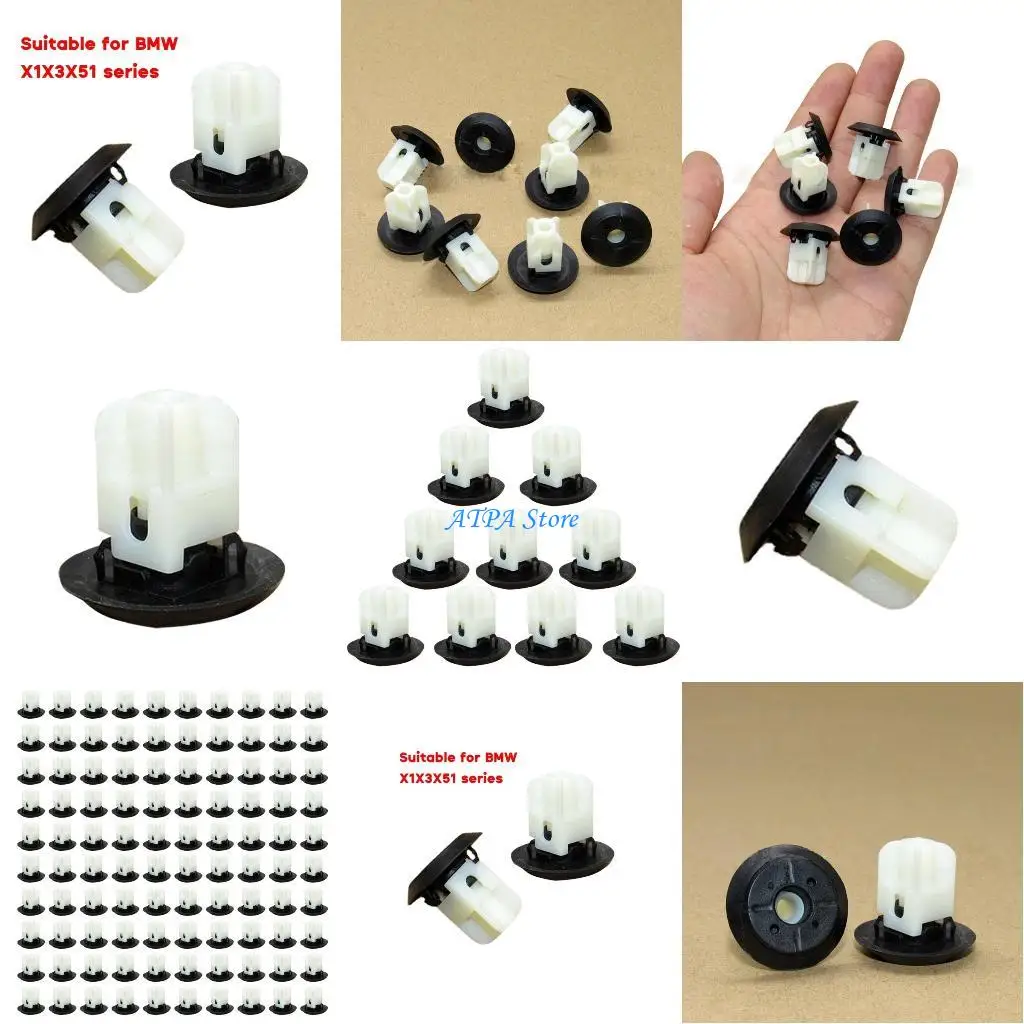 

U13C Car Body Retainer Clips Fastener Remover Auto Push Pin Rivets-Door Trim Door Panel Moulding Clamp Suitable for X1 X3-X5