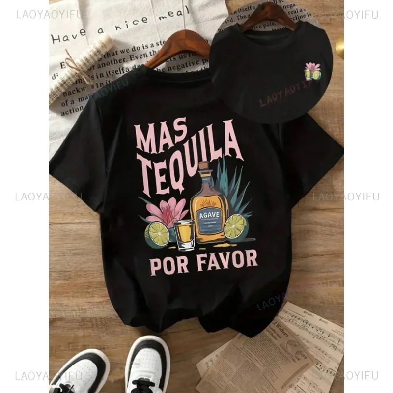 

Lemon and Wine Pattern Tshirt Round Neck Casual Breathable Womens Short Sleeve Fashion Print High Quality Cotton Vintage Tops
