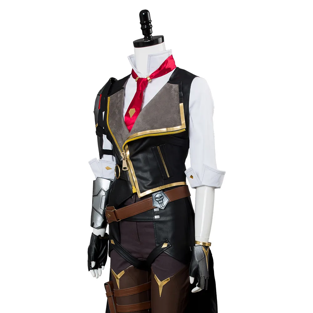 Ow Ashe Cosplay Fantasia Kostuum Elizabeth Caledonia Cosplay Ash Jasje Broek Hoed Outfit Voor Volwassen Vrouwen Halloween Kostuums