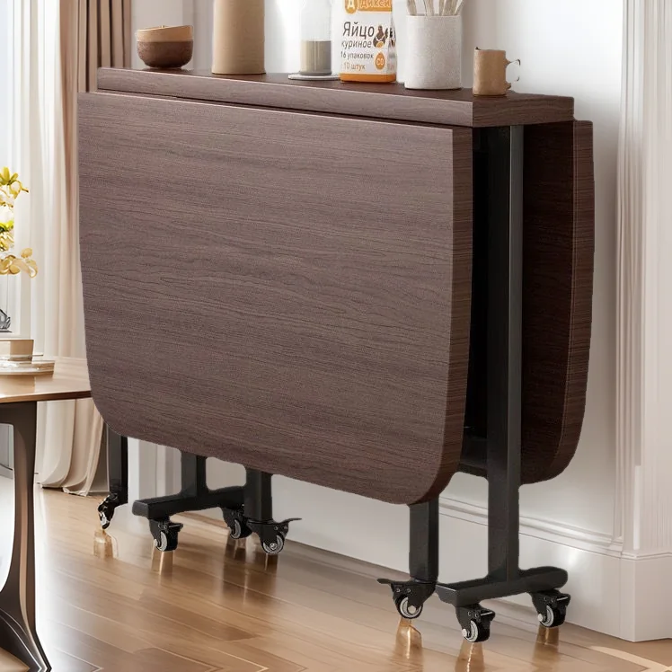 

Обеденный стол для небольшой квартиры, складной, прямоугольный, для съемного жилья, современный, простой дизайн