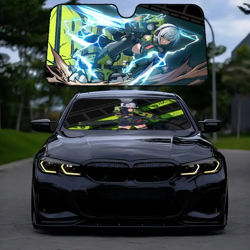 

Characters Anby Demara Car Windshield Sun Shade Cover Block Portable Breathable Anti UV Protector Screen