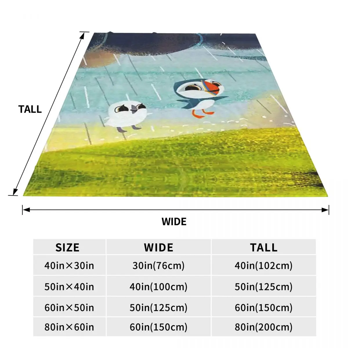 Puffin Rock And New Friends Cartoon Animation Blankets Soft Warm Flannel Throw Blanket Bedspread for Bed Travel Home Couch