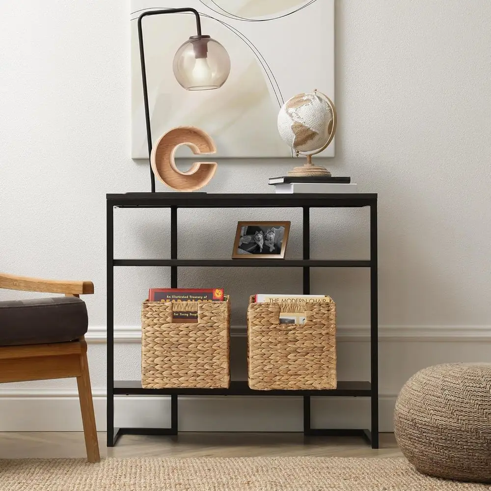 10.5" x 10.5" Water Hyacinth Storage Baskets, Natural - Set o 6 Collapsible Cube Organizers, Woven Bins or Bathroom, Bedroom, La - view 2