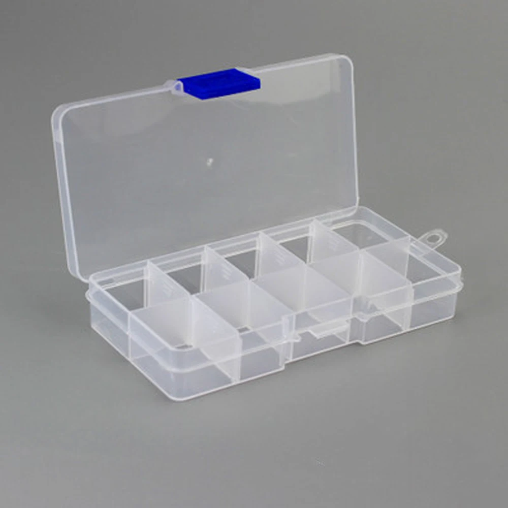 

Fishing Tools Hook Lure Box Plastic Storage Case Detachable Square Fishing Tackle Box Storage Box 10 Compartments Fishing Box