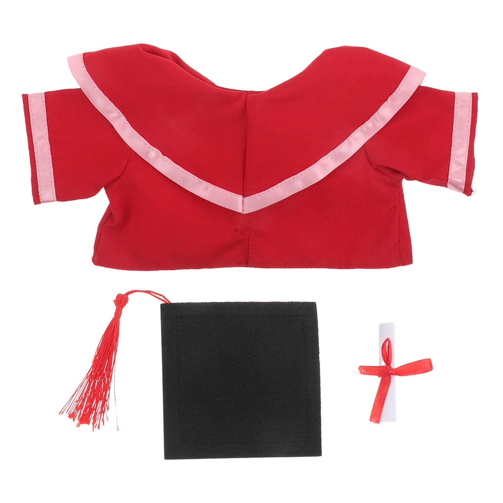 1Set Graduation Season Outfit 30cm Stuffed Animal Costume Mini Cap Tassel Party Decoration Accessories Graduation Toys
