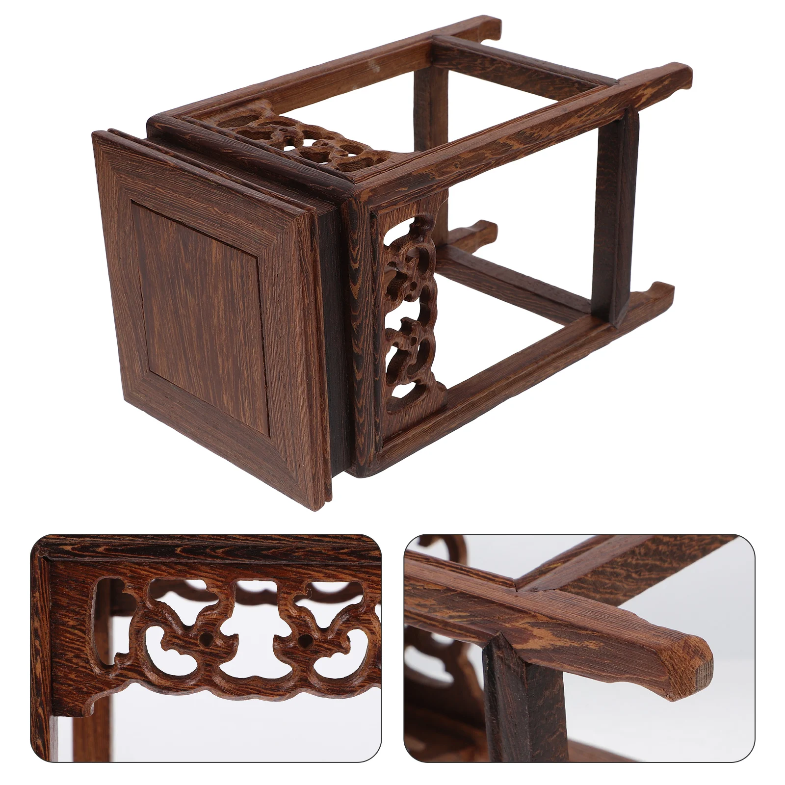 

Wooden Flower Stand Pot Shelf Wood Plant Stool Display Holder For Decor Living Room Balcony Desktop Large Capacity Multi Purpose