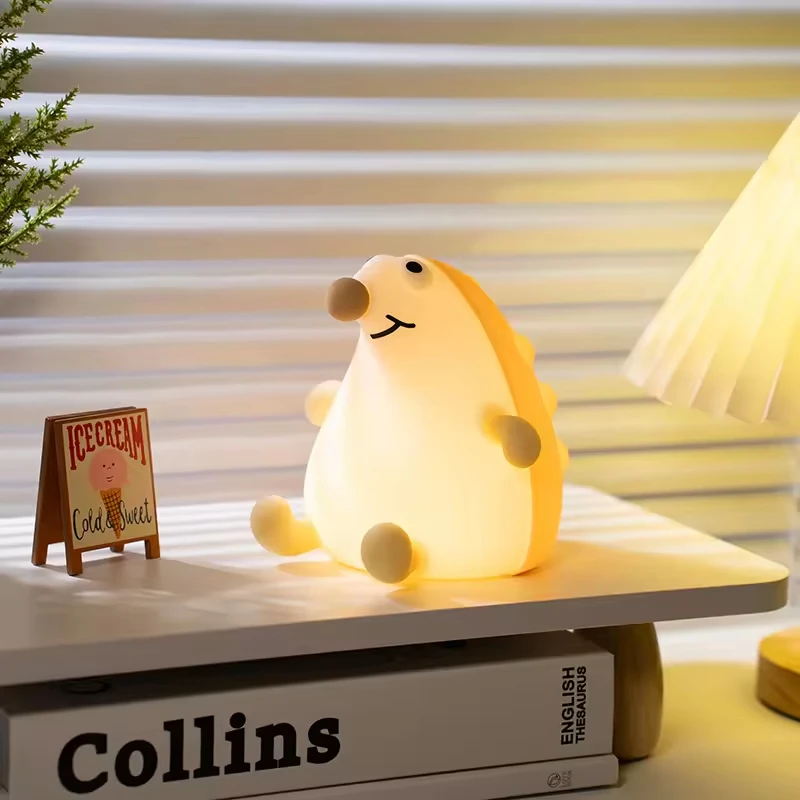 

Dimmable Baby Night Lights Stress Relief Silicone Hedgehog Rechargeable Nightlight for Kids Girl Room Decor Lamp Christmas Gift