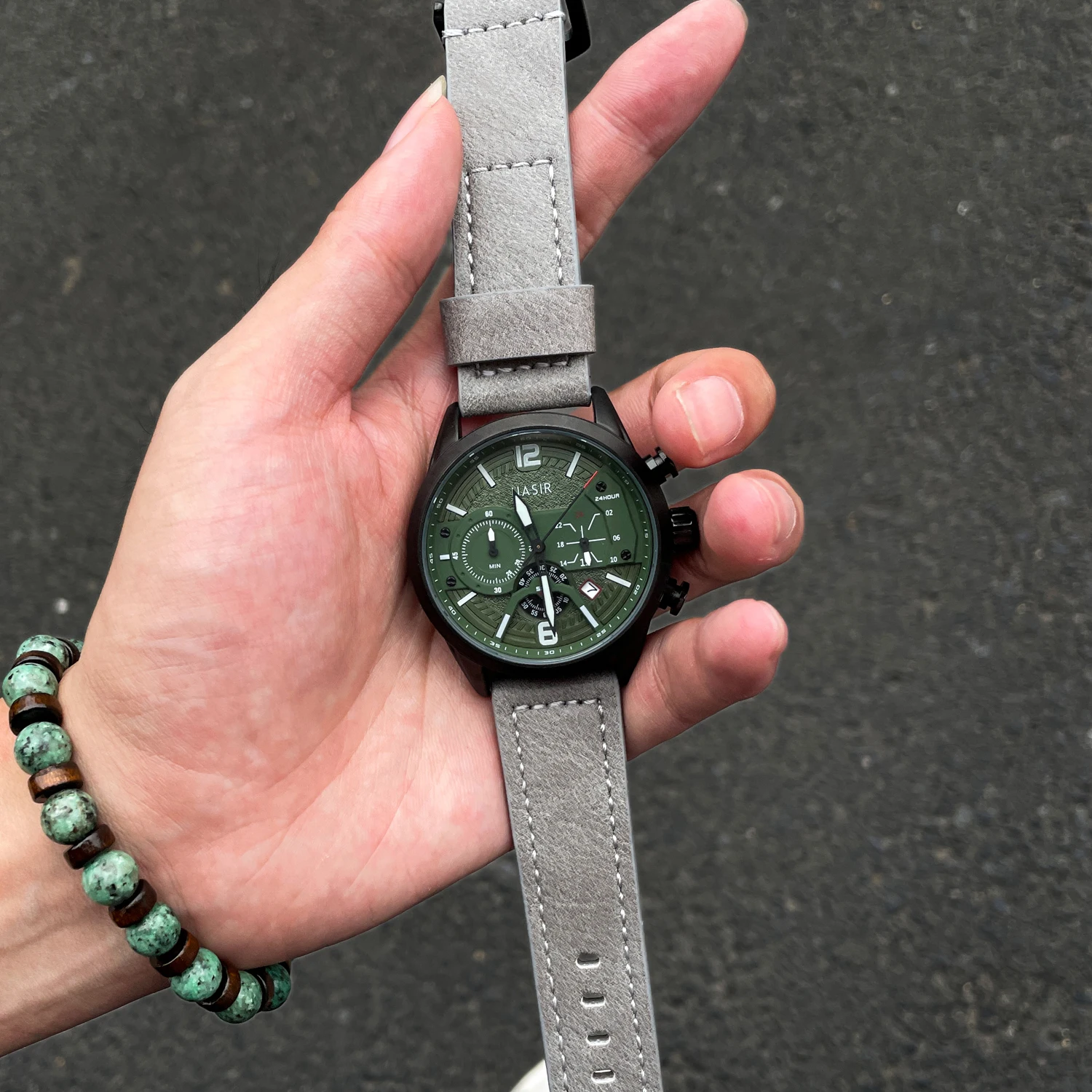 

CILOA multifunctional green round watch for men 2025 new style trendy fashion brand genuine light luxury gift quartz watch