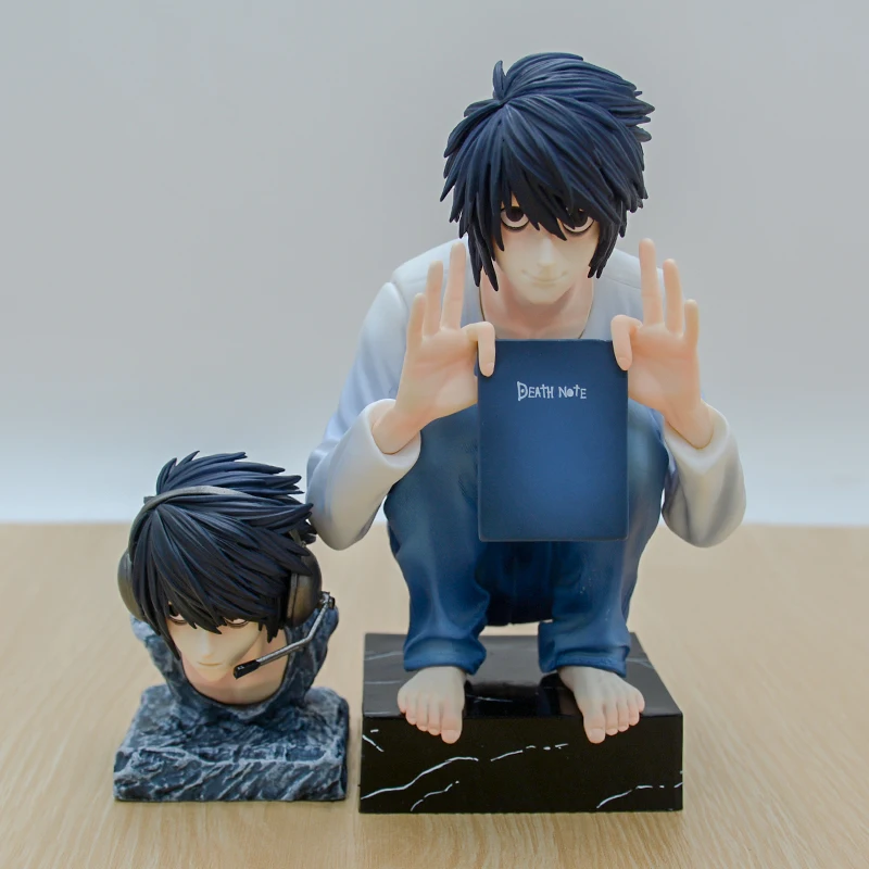 15cm Death Note L Lawliet Anime Figure Coffee Watari & L Action