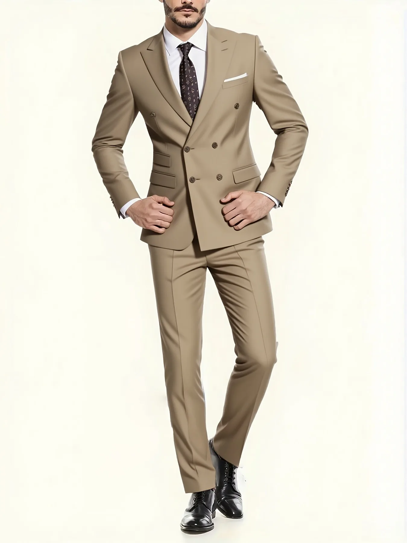 

2pcs Black Slim Fit Suit - Men's Wedding Formal Attire