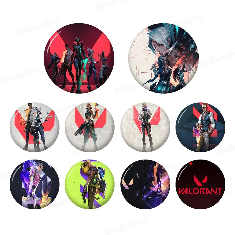 Video Game V-Valorant Cool Soft Button Pin Bright Printed Icon Gift For Friends Badge Collar Brooch Lapel Pin Metal