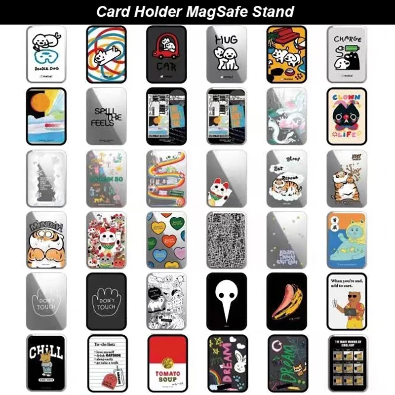 

Card Holder Magnetic Folding Phone Stand for IPhone 12 13 14 15 16 Pro Max Holder Mount Support for S25 Ultra