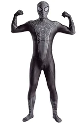 Symbiote Amazing Spiderman Costume Cosplay Black TASM1 Superhero Zentai Bodysuits Jumpsuit Spandex Halloween Costume Adult Male