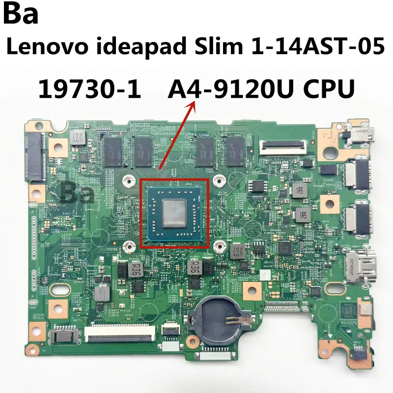 For Lenovo ideapad Slim 1-14AST-05 Laptop Motherboard 19730-1 CPU A4-9120U