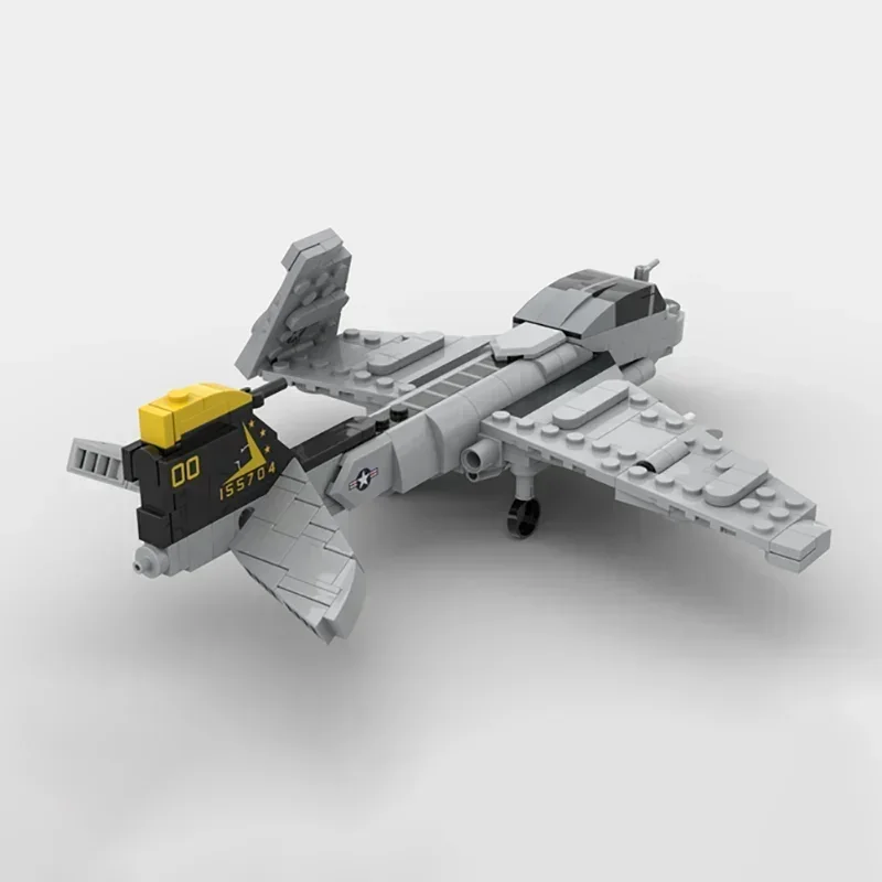 Moc Building Bricks Military Model 1:72 A-6E Intruder Fighter Technology Modular Blocks Gifts Christmas Toys DIY Sets Assembly