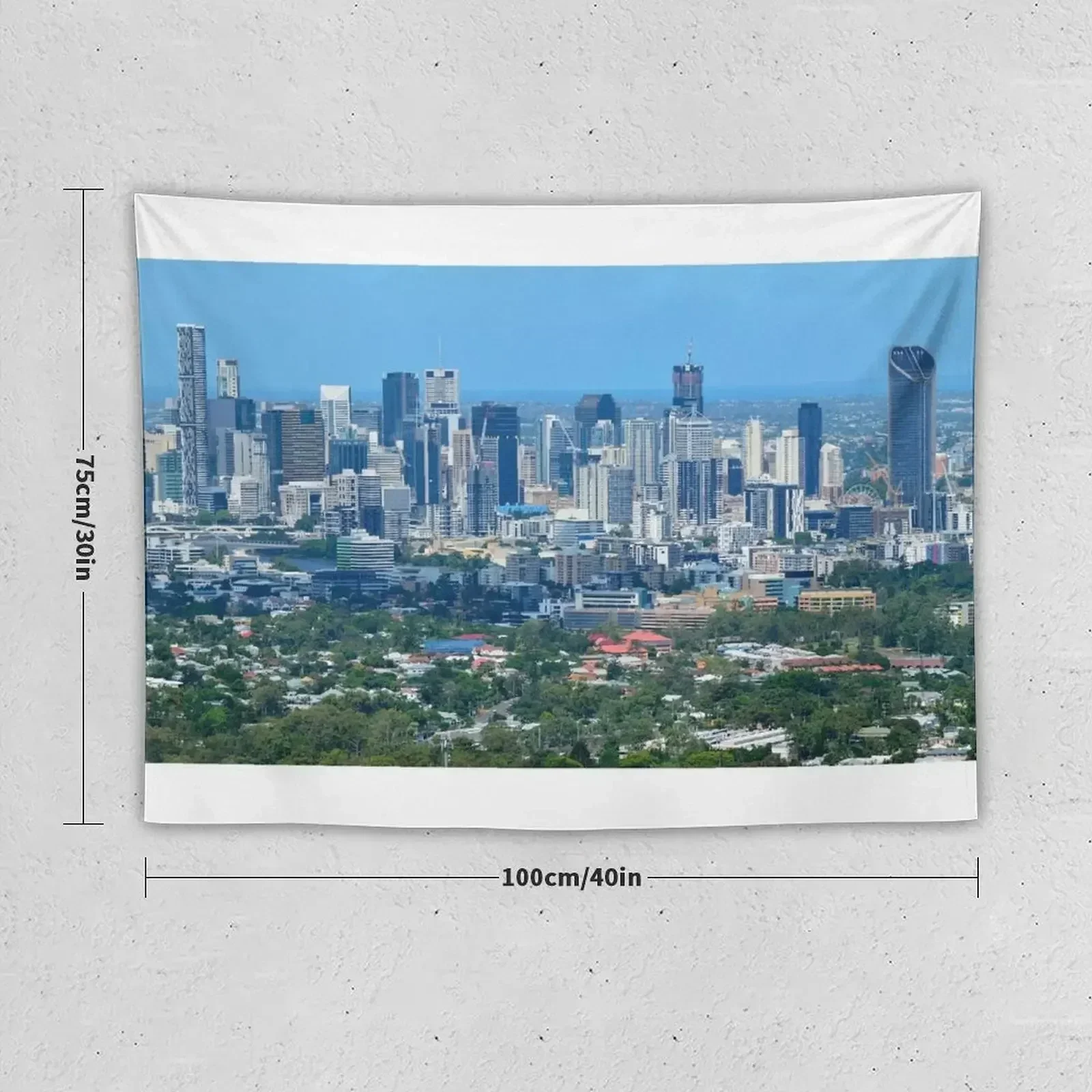 View over Brisbane, Australia Tapestry Wall Art Cute Room Decor Tapestry