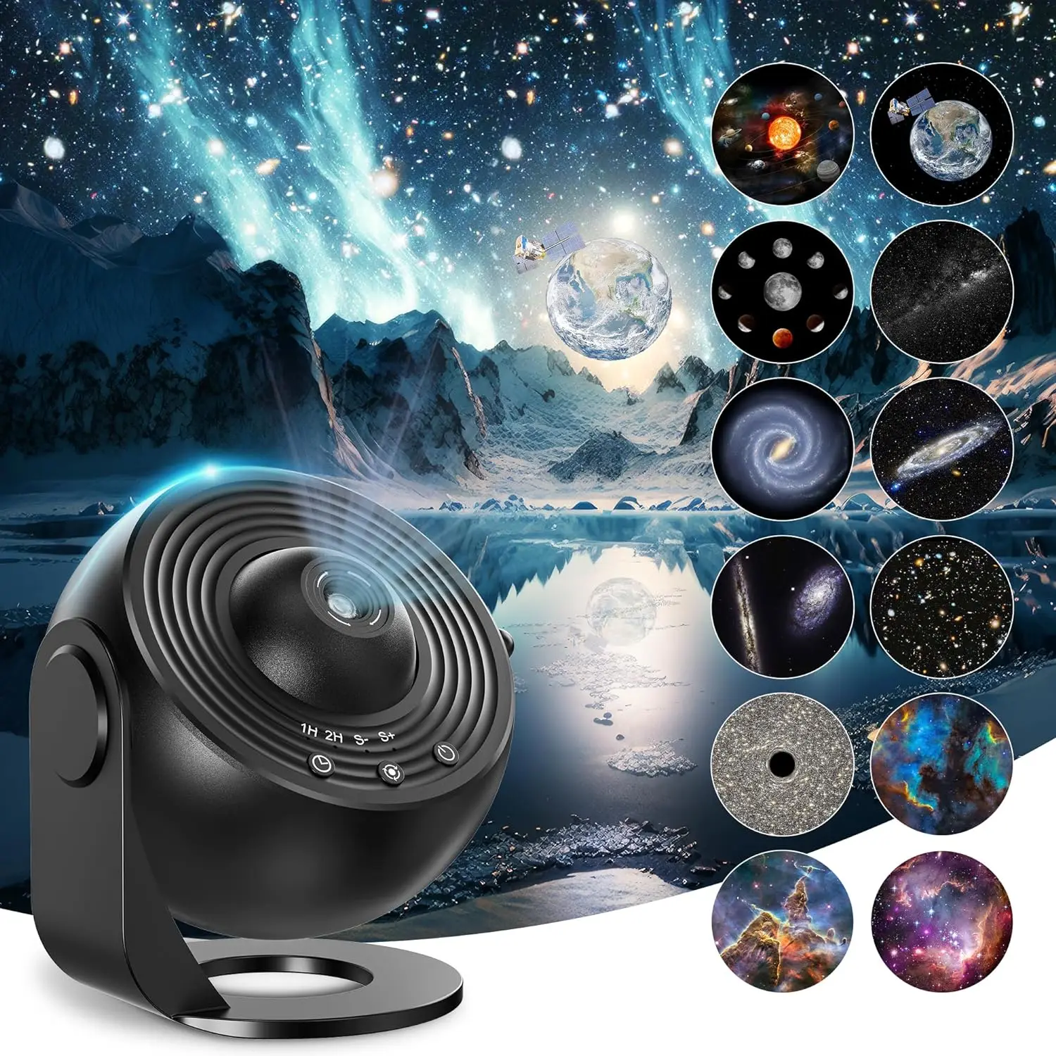 Proyector de cielo estrellado, lámpara de proyector, cielo estrellado para dormitorio, 13 discos de planetas, proyector LED de cielo estrellado para niños, adultos, B
