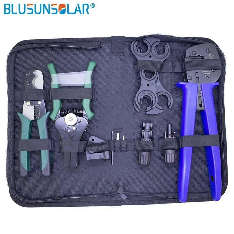 1 Set Photovoltaic Tool Set Crimping Pliers Kits Solar Tool Set with Crimper Stripper Cutter for MC2.5/4/6.0mm2 Connectors