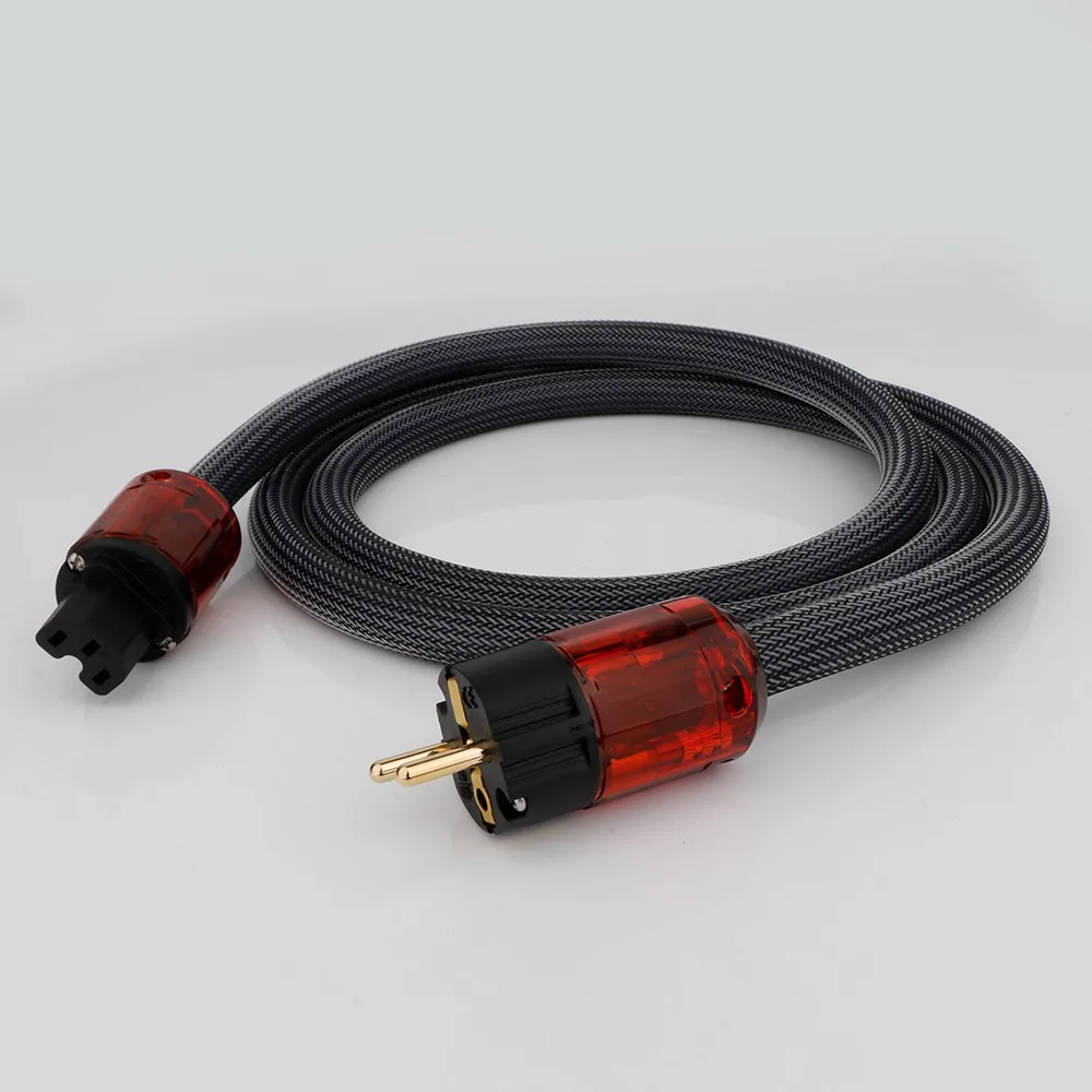 Preffair 5N OFC Copper Multi Conductor P046E/C046 Power Wire EU/US/AU Plug Audiophile Amplifier CD Player Power Cable