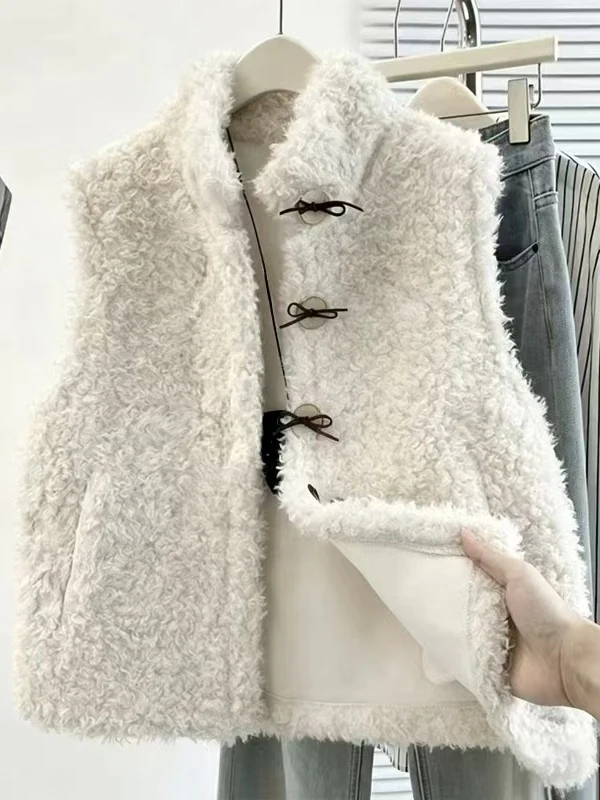 Authentic Fall Winter Loose Sleeveless Large Size Vest Elegant Shoulder Coat Women's Jacket Outerwear Fashion Quality