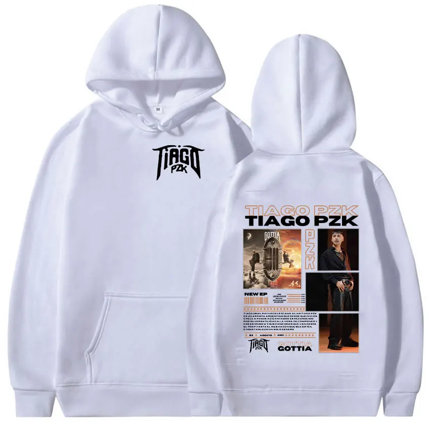 Rapper TIAGO PZK Tour 2024 Print Hoodie Men Women Hip Hop Long Sleeve Oversized Sweatshirt Y2k Retro Harajuku Hoodies Streetwear