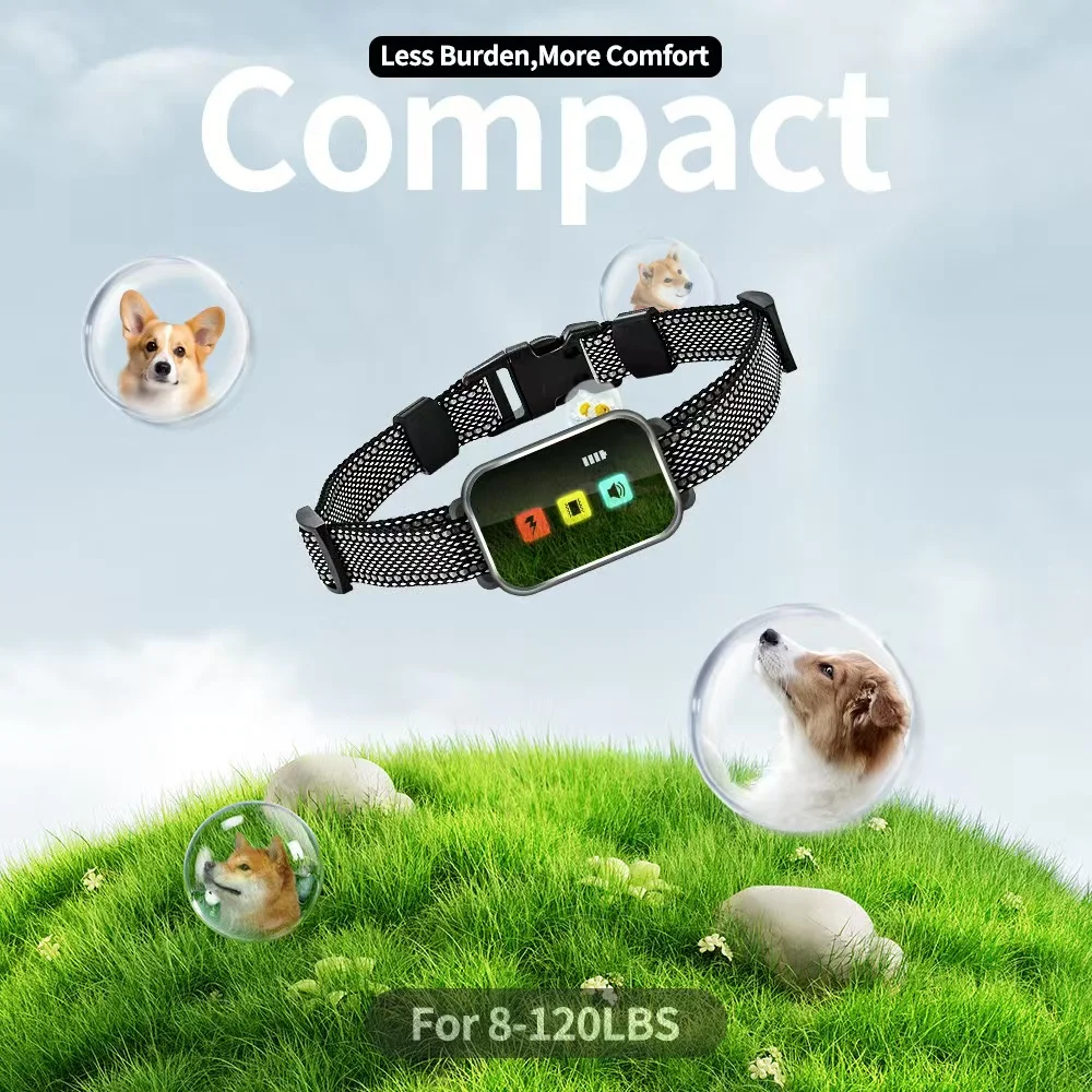 Grosir 2600FT Anti Kulit Hewan Peliharaan E-shock Kerah LED Flash Tahan Air Anjing Pelatihan Kerah