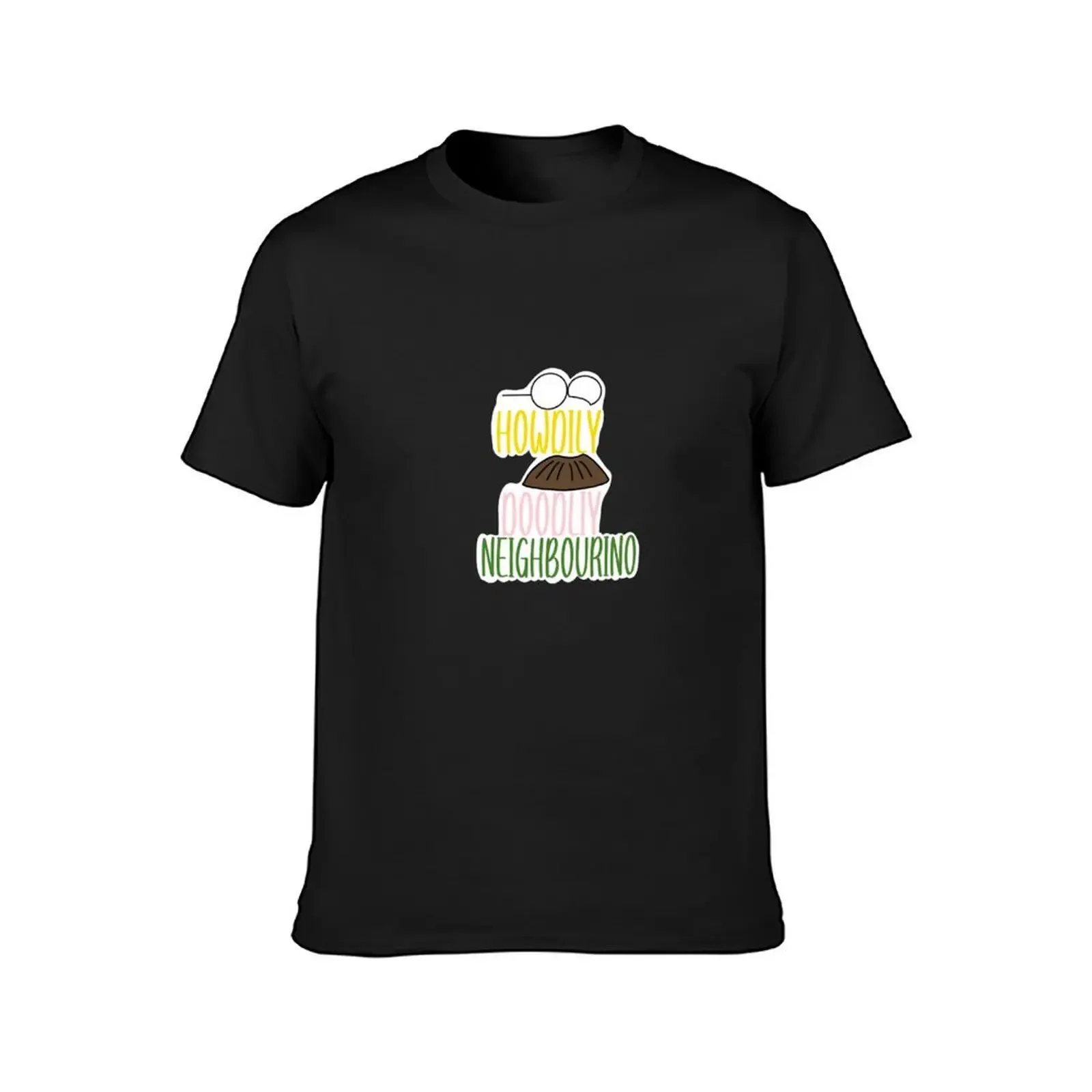 Ned Flanders Sticker T-Shirt quick-drying oversizeds t shirts for men cotton