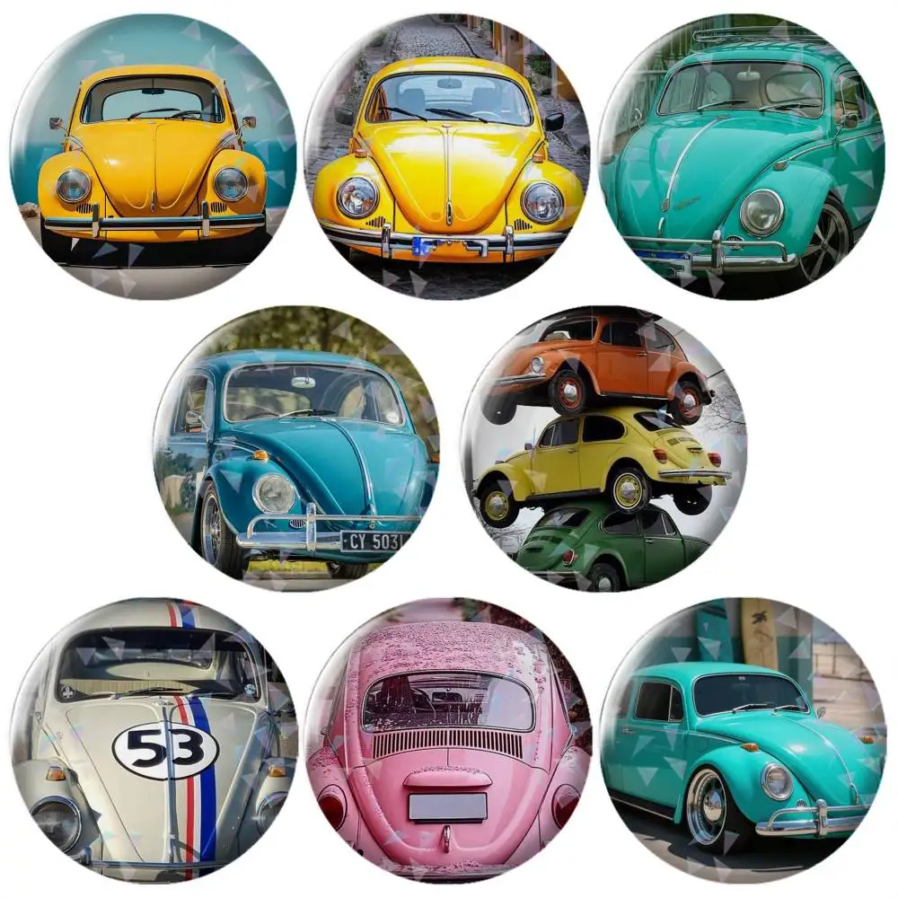 Vintage Beetle Cars-s Brooch Metal Decorative Brooch Pins for Backpack Clothes Jacket Accessories,Souvenir.