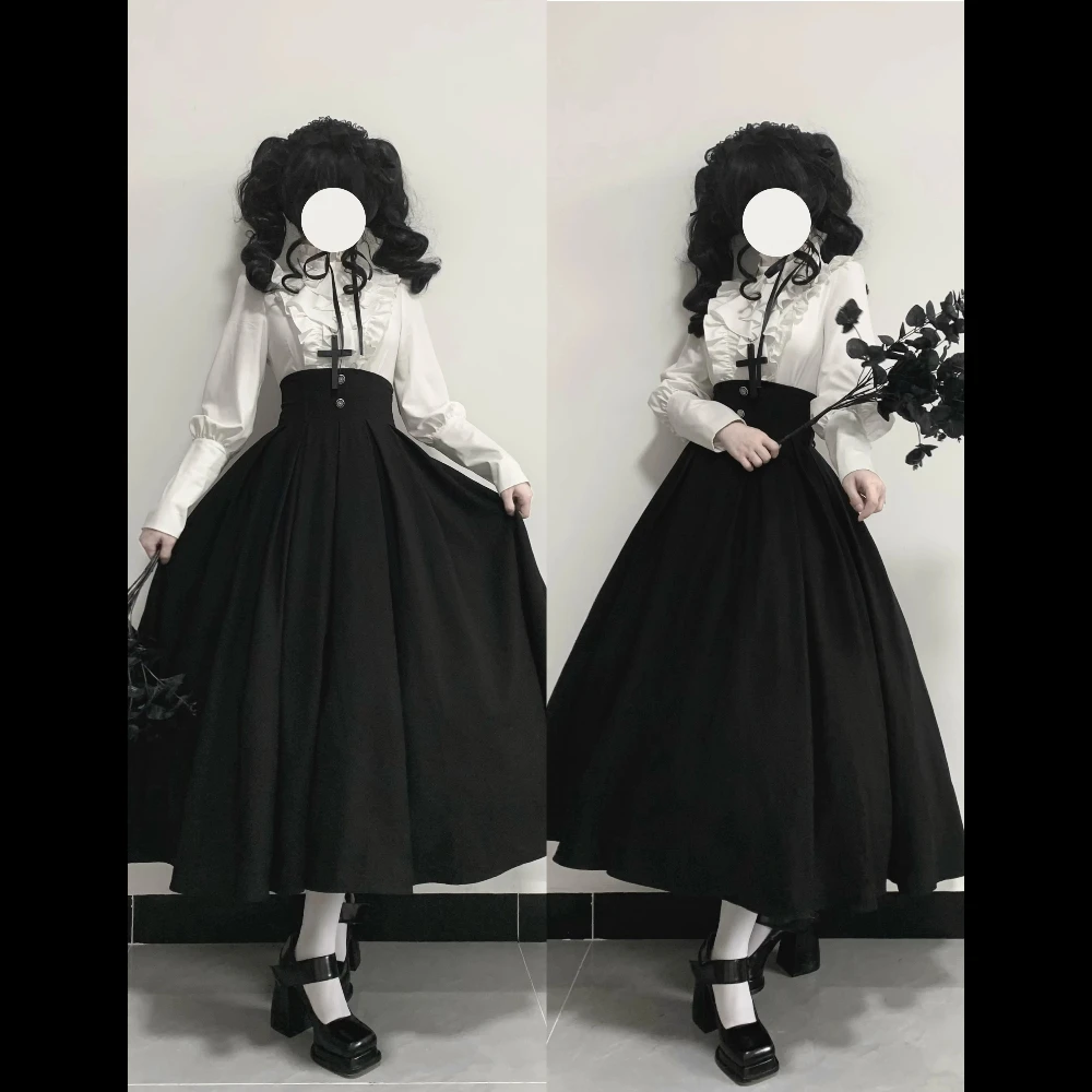 - Ode to Nobility - Gothic Lolita Mutton Sleeve Shirt, Detachable Jabot by Nightingale Girl PRE ORDER / 2 months view 3