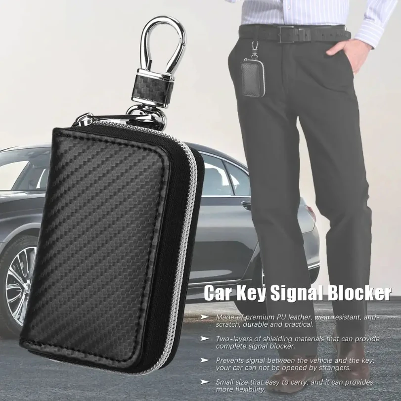 Kép 3: Autó kulcs Jeladás blocker esetben Faraday Cage Órazseb Erszény keyless RFID blocking Olvasottság