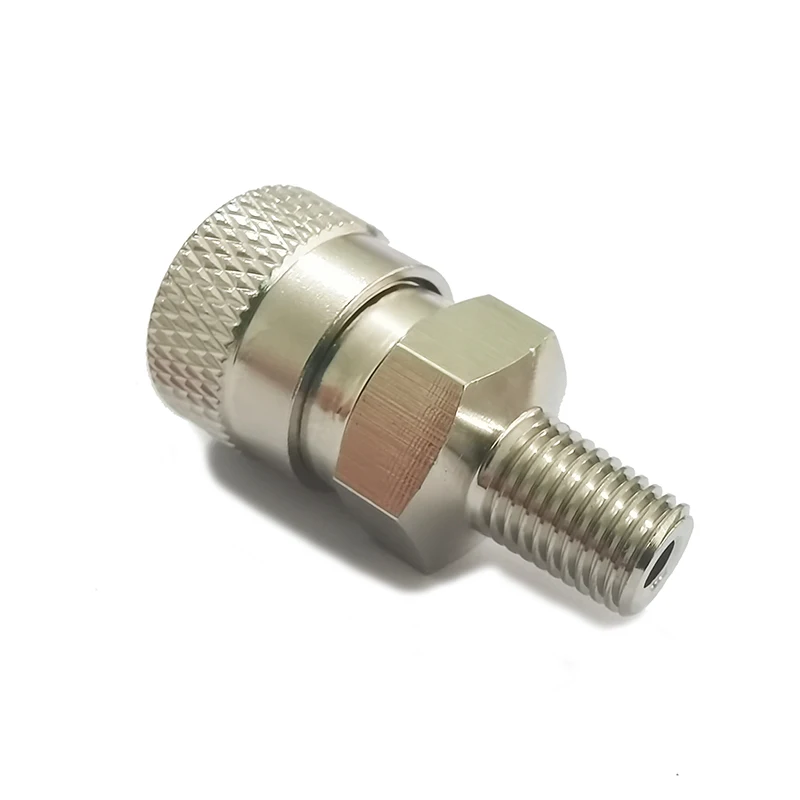 HPA adaptor pengisian daya Cepat wanita, Stainless Steel 8mm, adaptor pengisian tekanan tinggi, colokan buta 1/16NPT