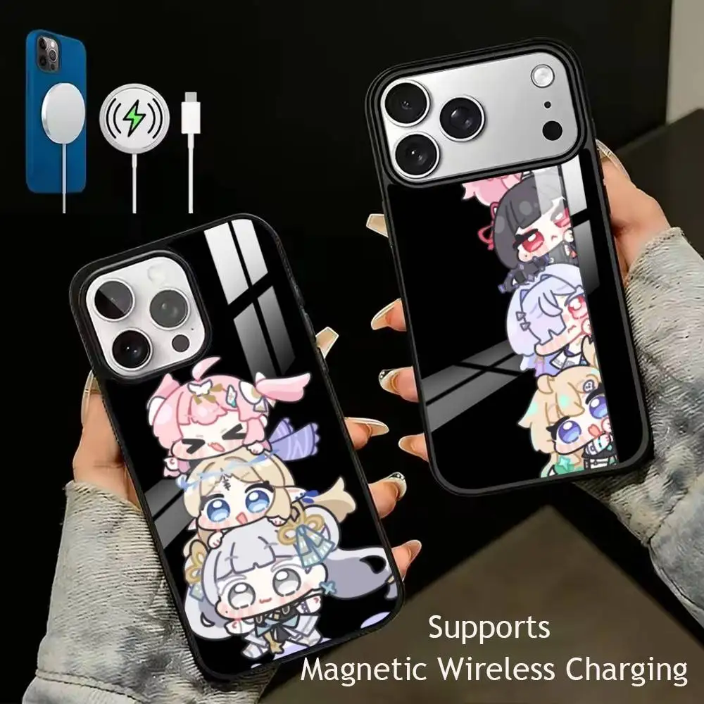 

Wuthering Waves W-WUWA Game Phone Case For iPhone17,16,15,14,13,12,11 Plus,Pro Supports Magnetic Wireless Charging