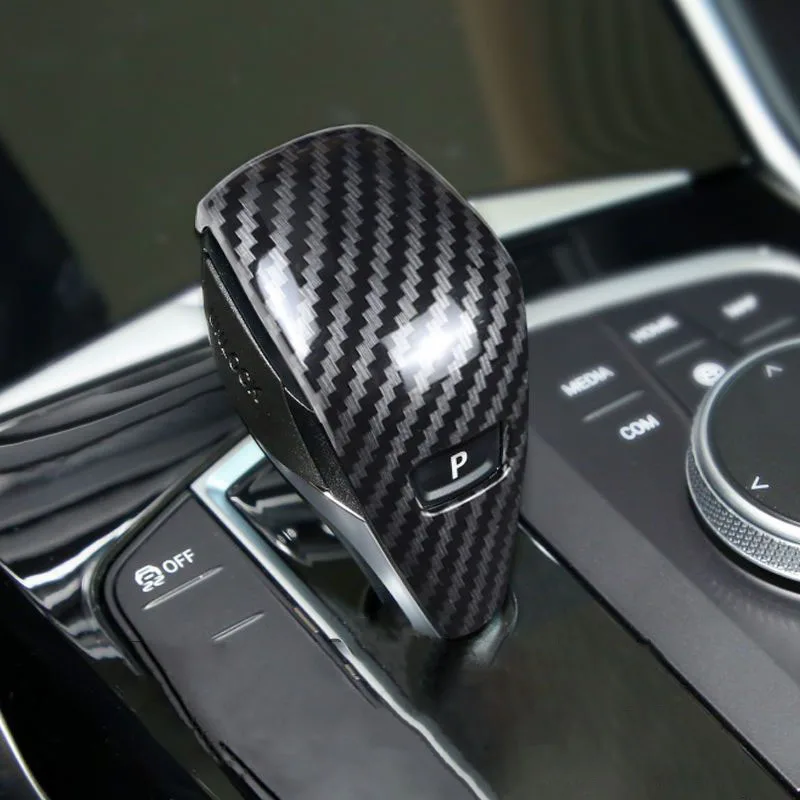 

Carbon Fiber ABS Protector Car Interior Accessories Auto Gear Lever Shift Knob Cover Trim For BMW 3 Series G20 G21 2020-2024