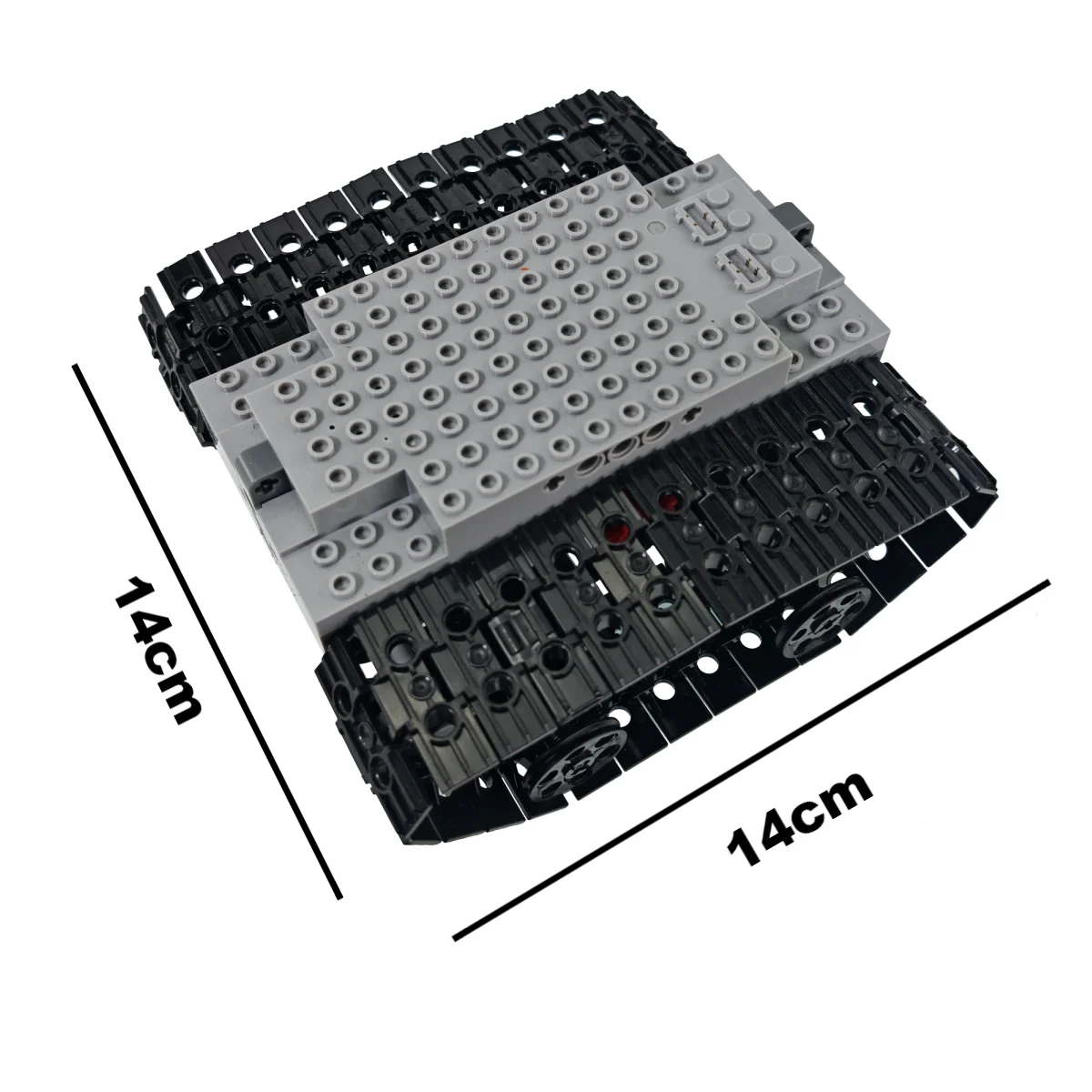 Bloque de construcción eléctrico técnico, ruedas Mecanum omnidireccionales, 4WD, coche con orugas, 4 motores, tanque, excavadora, chasis, potencia, coche RC
