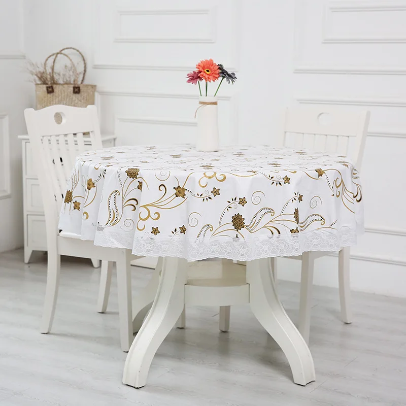 

2024 Thickened round tablecloth, environmentally friendly and plush round dining table cloth, round tablecloth, waterproof