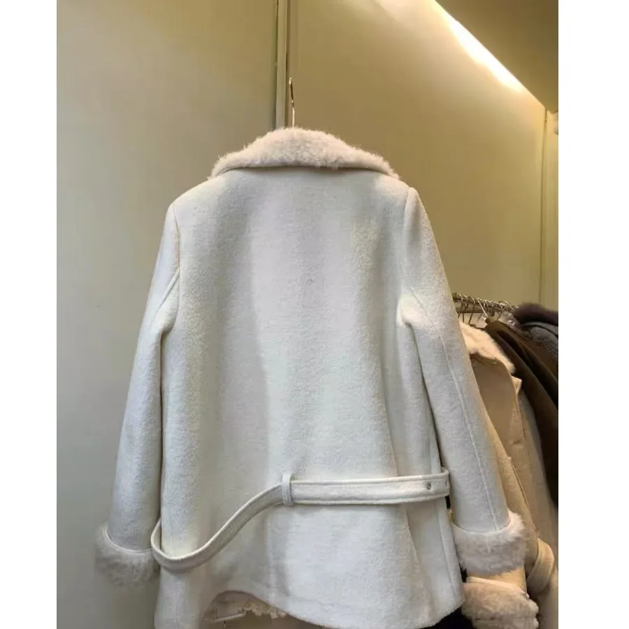 2025 Winter Koreanischer SLE Warmer Wollmantel Zweireihige Knöpfe Mittellange, hochwertige, leichte Maturi-Kreis-Oberbekleidung