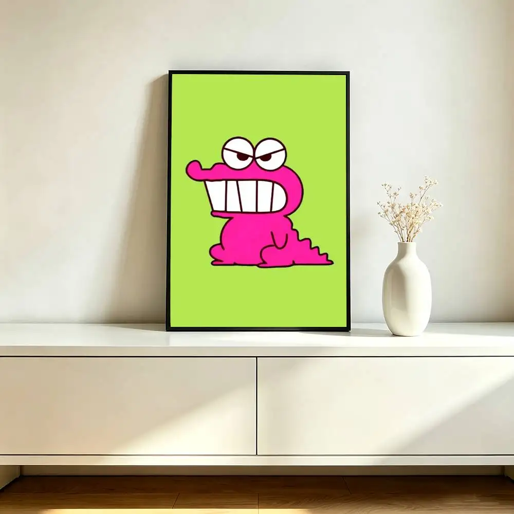 Grumpy Crocodile Cartoon Poster Waterproof Wall Art Sticker For Bar Living Room Vintage Decor High Quality Print Gift